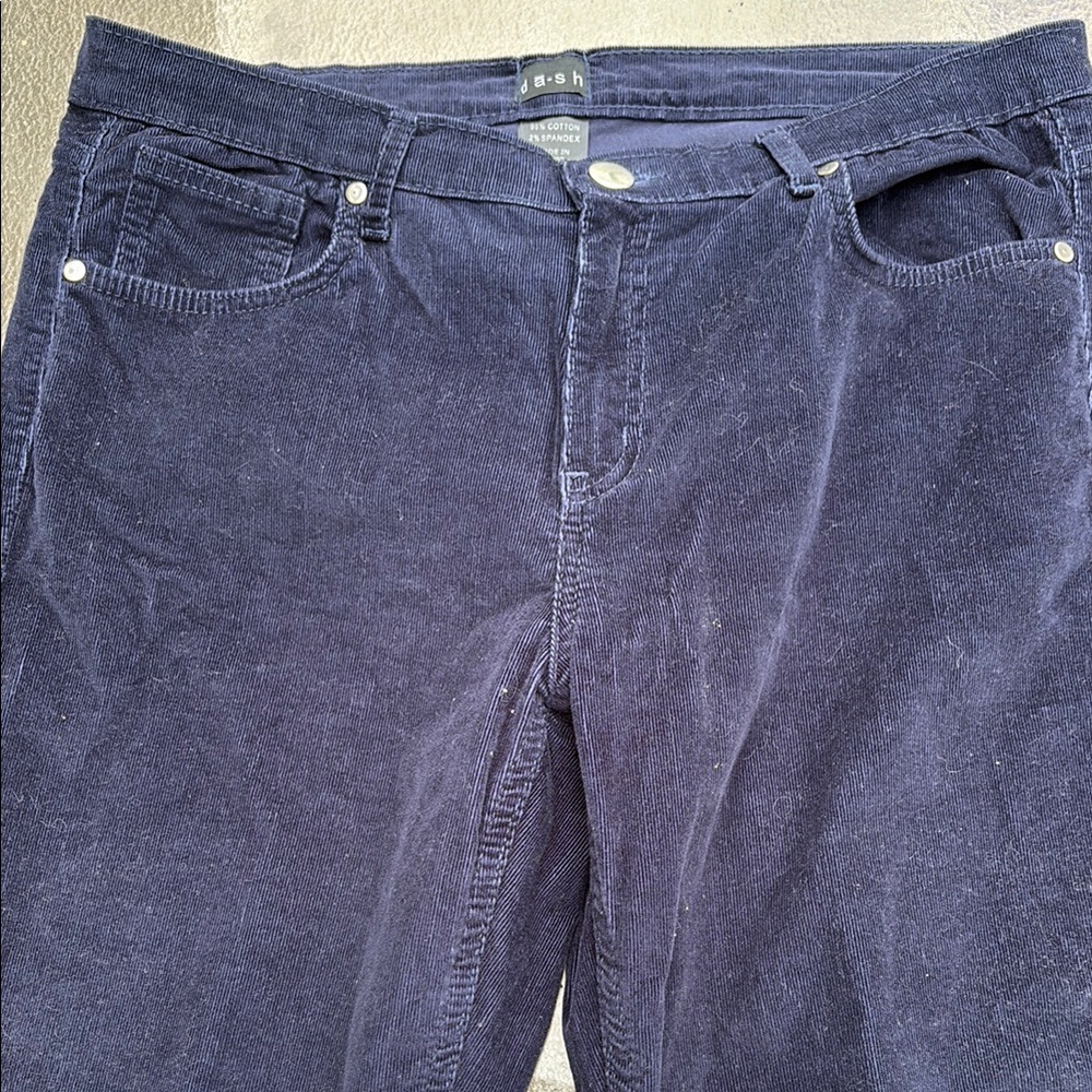 Dash Corduroy Blue Straight Leg Pants size 12 - Picture 5 of 6